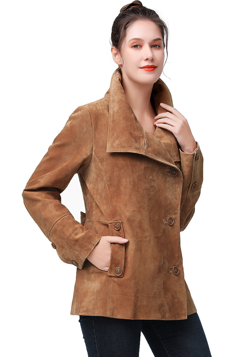 BGSD Women Jane Suede Leather Jacket