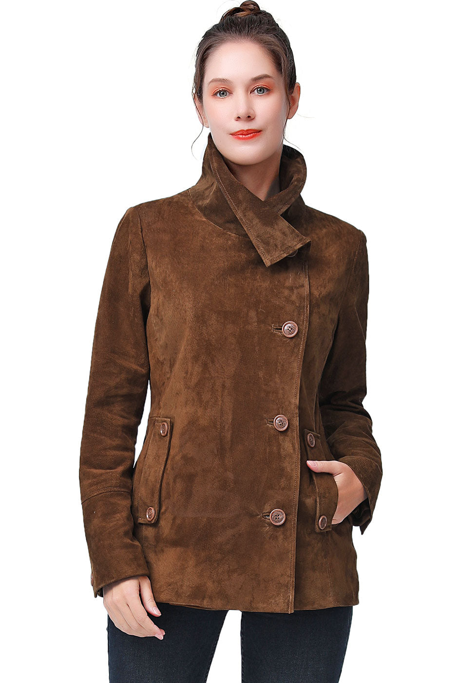 BGSD Women Jane Suede Leather Jacket