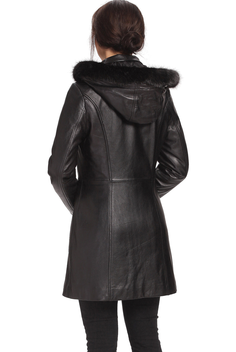 Ladies leather parka clearance coats