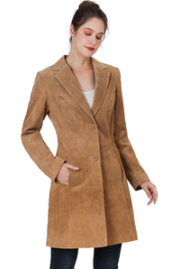 BGSD Women Mary Suede Leather Walker Coat