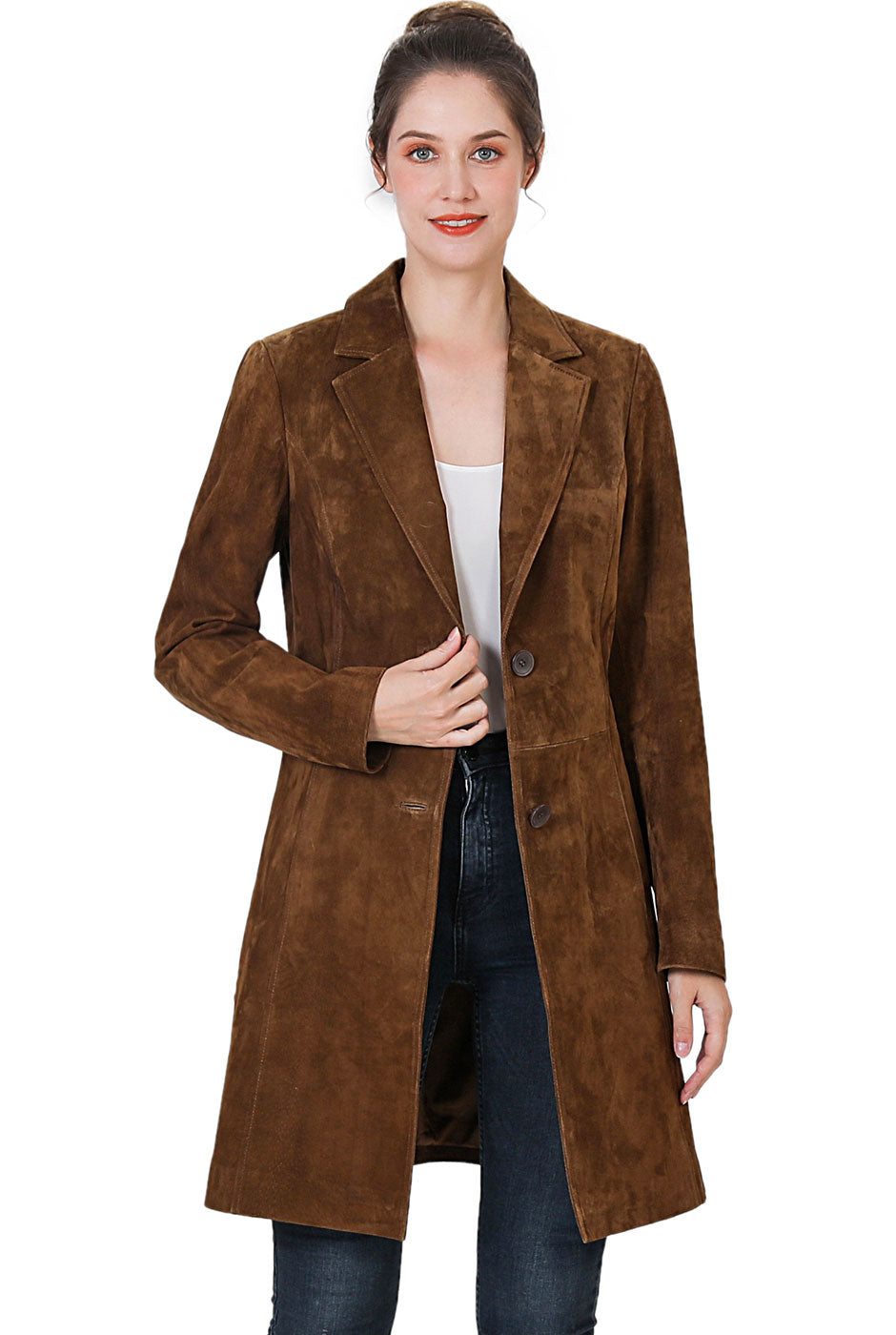 BGSD Women Mary Suede Leather Walker Coat