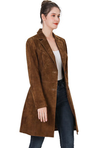 BGSD Women Mary Suede Leather Walker Coat