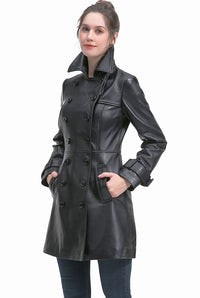 BGSD Women Darcy Lambskin Leather Coat