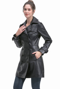 BGSD Women Darcy Lambskin Leather Coat