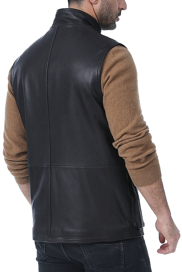 Landing Leathers Men Goatskin Leather Munitions Vest