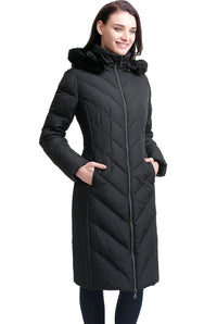 BGSD Women's "Marlene" Waterproof Hooded Long Down Coat - Plus