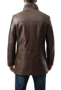 BGSD Men Chad New Zealand Lambskin Leather Car Coat