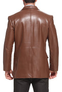 bgsd mens richard classic two button new zealand lambskin leather blazer 2