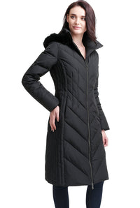 BGSD Women's "Marlene" Waterproof Hooded Long Down Coat - Plus