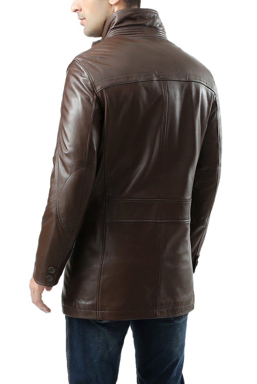 BGSD Men Chad New Zealand Lambskin Leather Car Coat