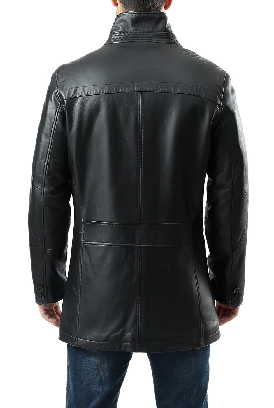 BGSD Men Chad New Zealand Lambskin Leather Car Coat