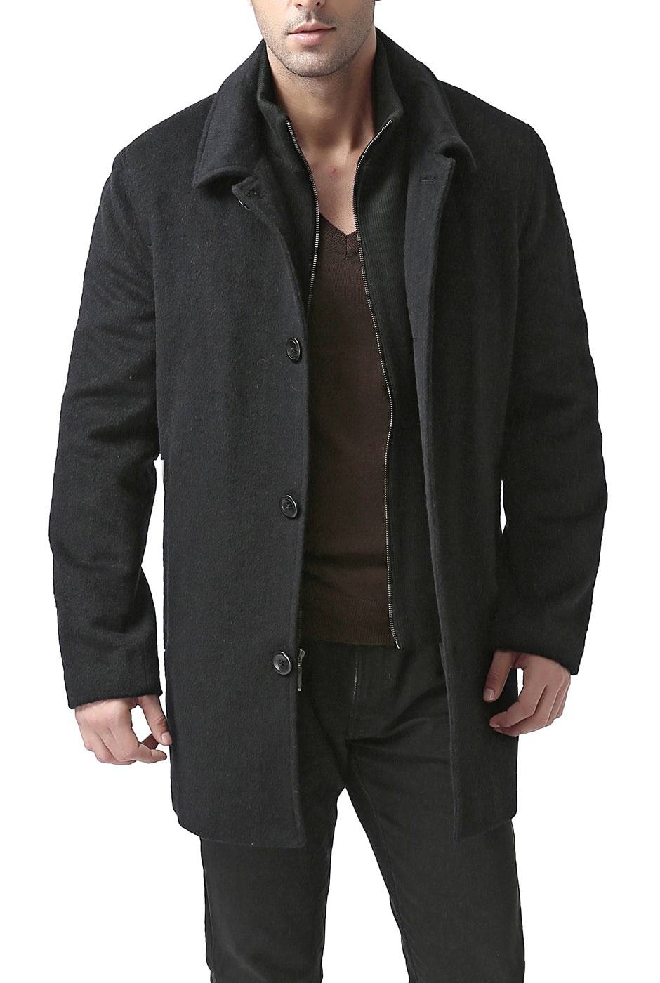 Mens car outlet coat with bib