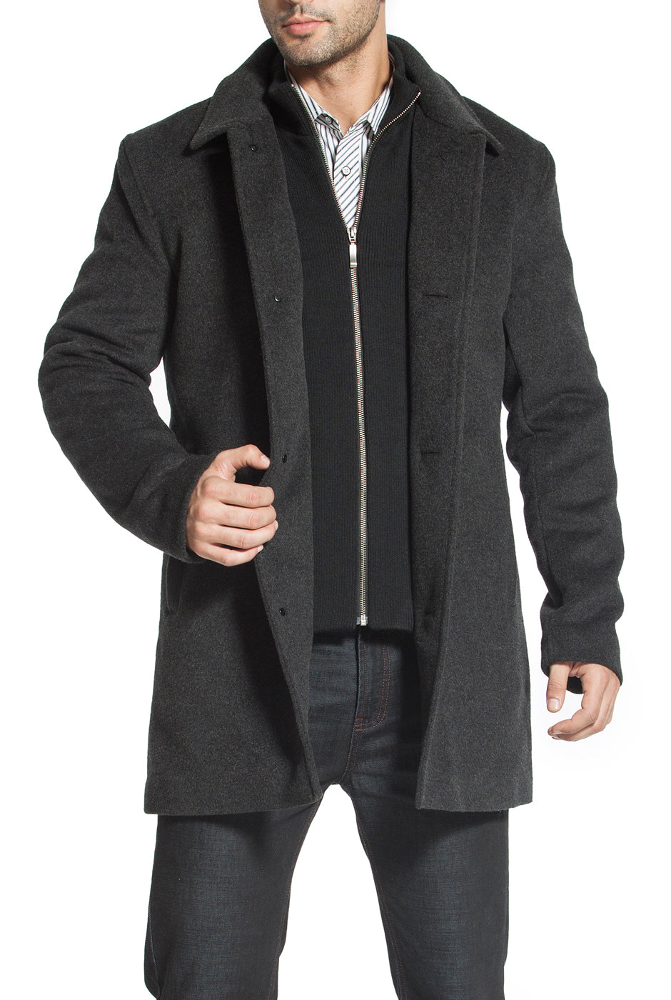 MODERM Men Justin Cashmere & Wool Blend Car Coat