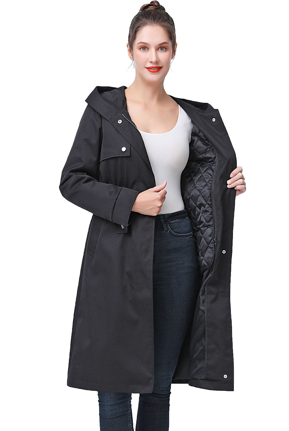 BGSD Women Riley Waterproof Hooded Zip-Out Lined Coat