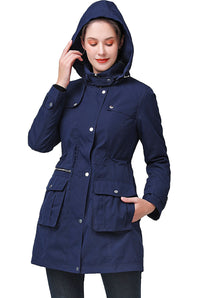 BGSD Women Jamie Water-Resistant Hooded Zip-Out Lined Anorak