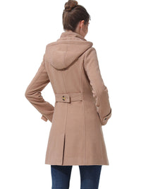 BGSD Women Ava Toggle Hooded Duffle Wool Coat