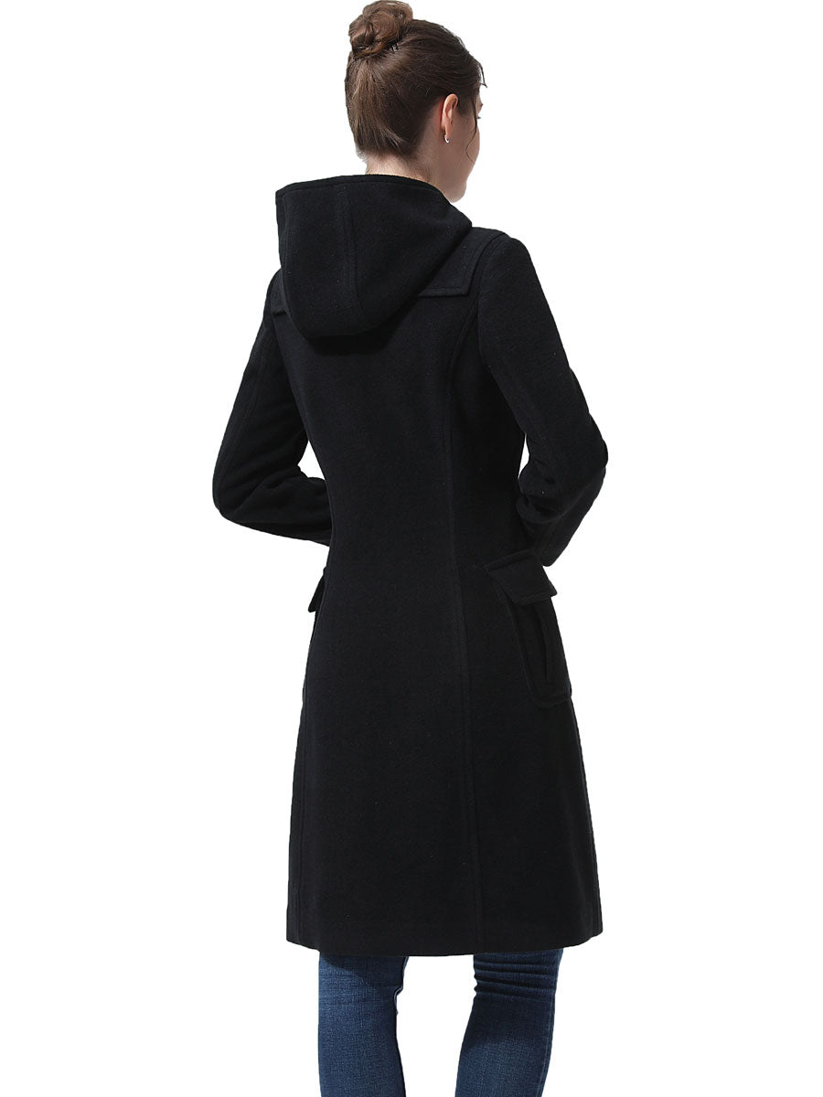 BGSD Women Liv Hooded Toggle Duffle Wool Coat