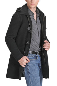 Landing Leathers Men Mason Wool Blend Duffle Toggle Coat