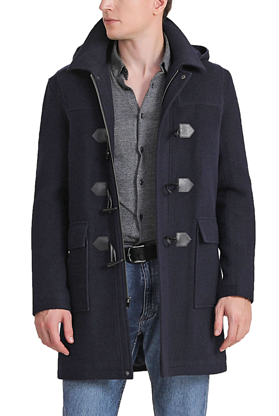 Landing Leathers Men Mason Wool Blend Duffle Toggle Coat