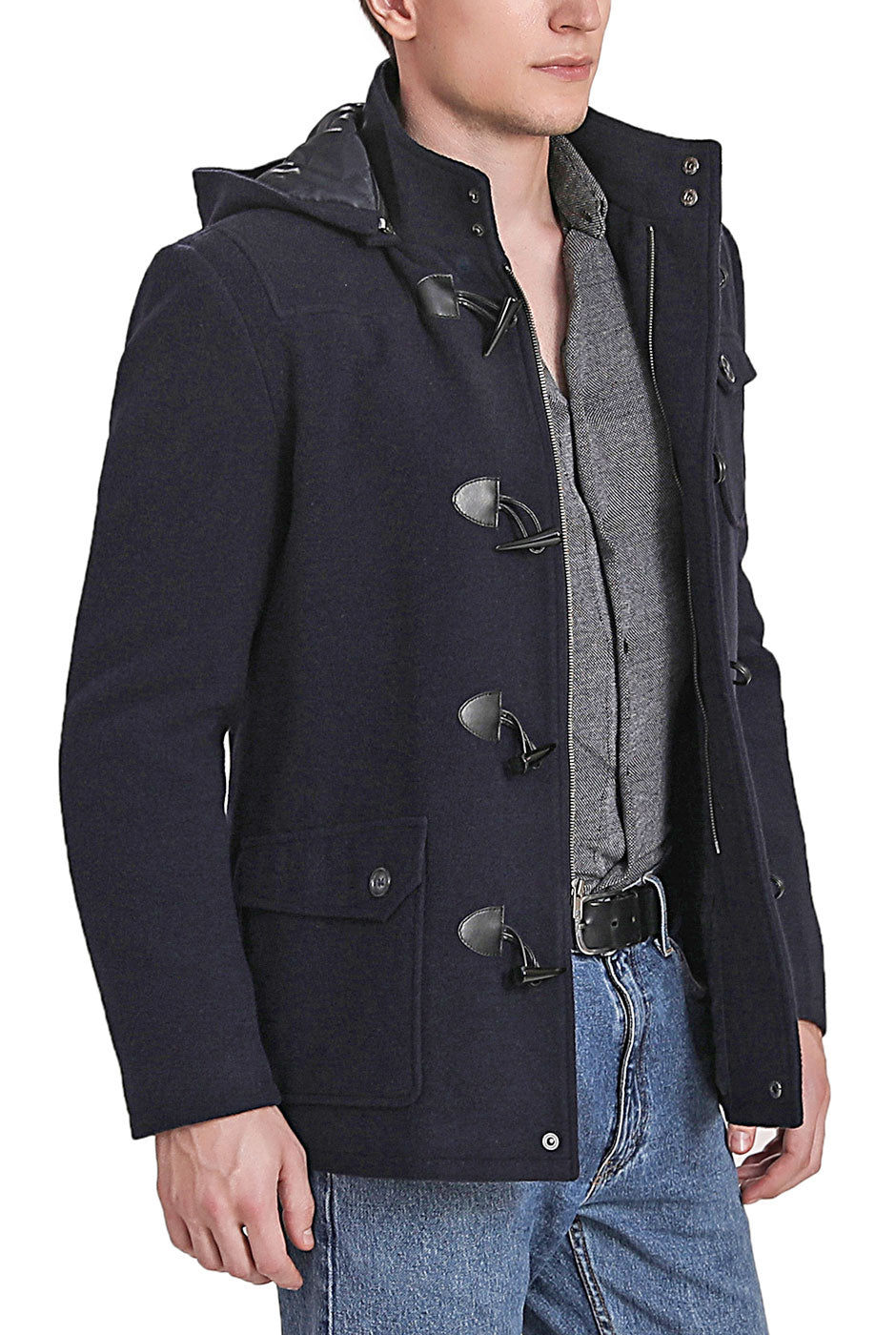 Mens short duffle clearance coat