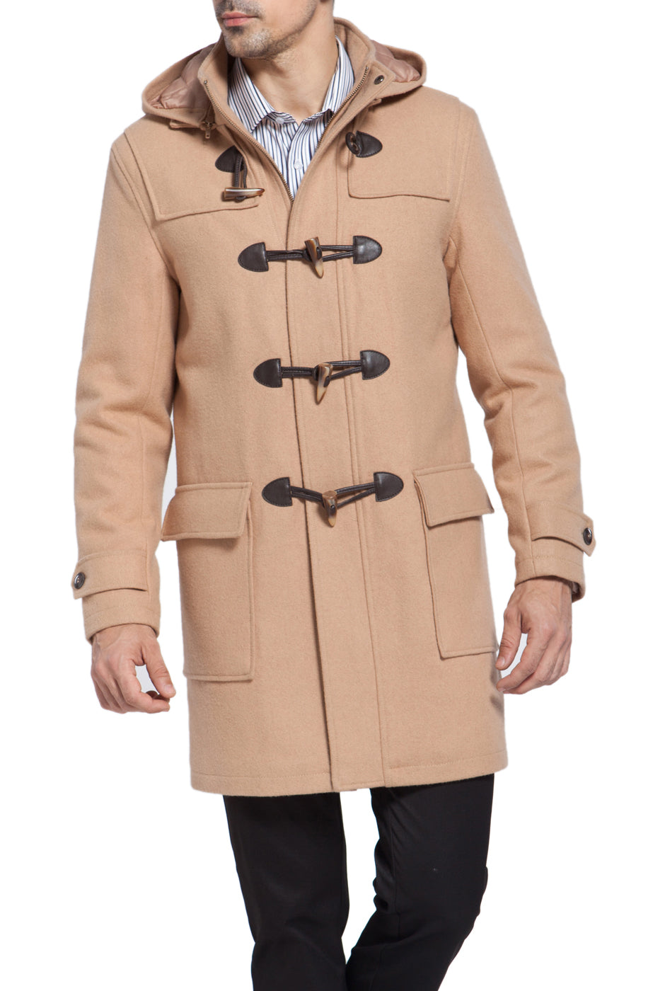 BGSD Men Benjamin Wool Blend Classic Duffle Coat