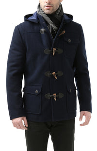 BGSD Men Nathan Wool Blend Patch Pocket Short Toggle Coat