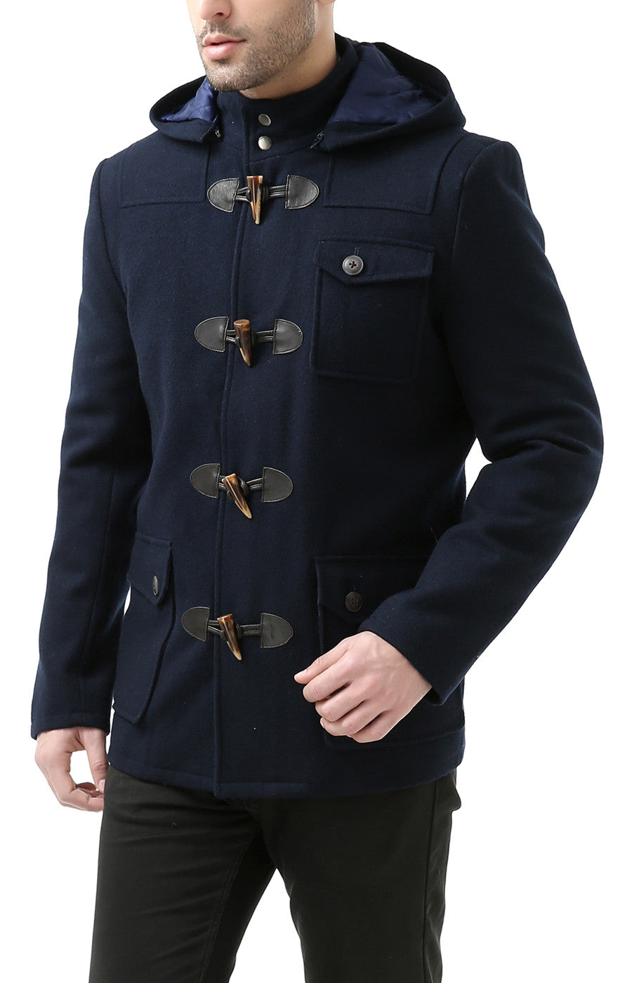 Navy blue toggle coat best sale