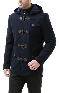 BGSD Men Nathan Wool Blend Patch Pocket Short Toggle Coat