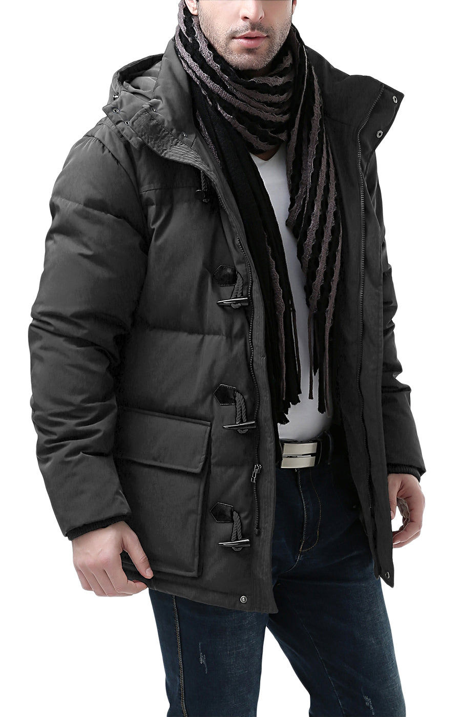 BGSD Men's "Connor" Hooded Waterproof Toggle Down Parka Coat