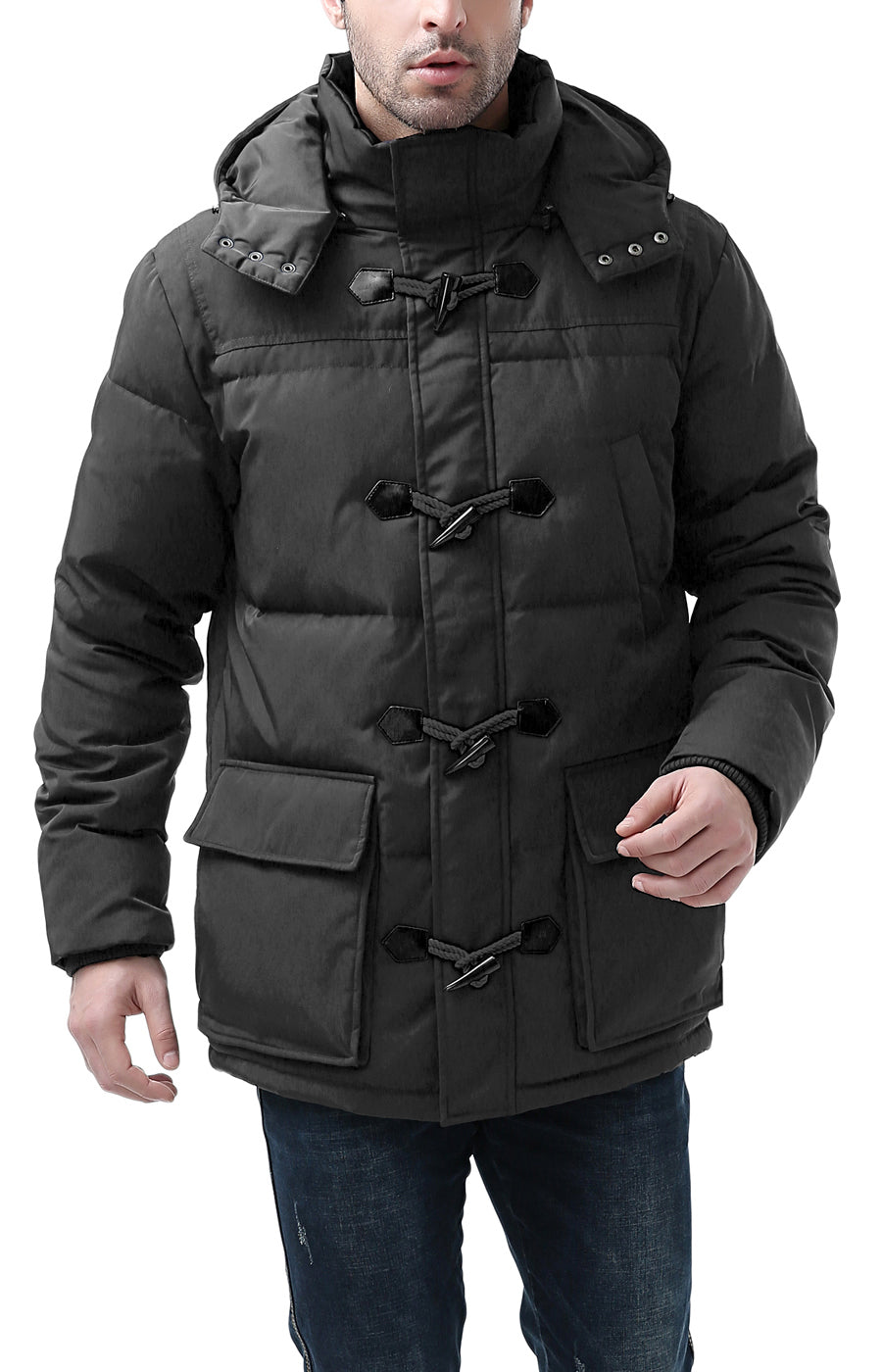 BGSD Men's "Connor" Hooded Waterproof Toggle Down Parka Coat