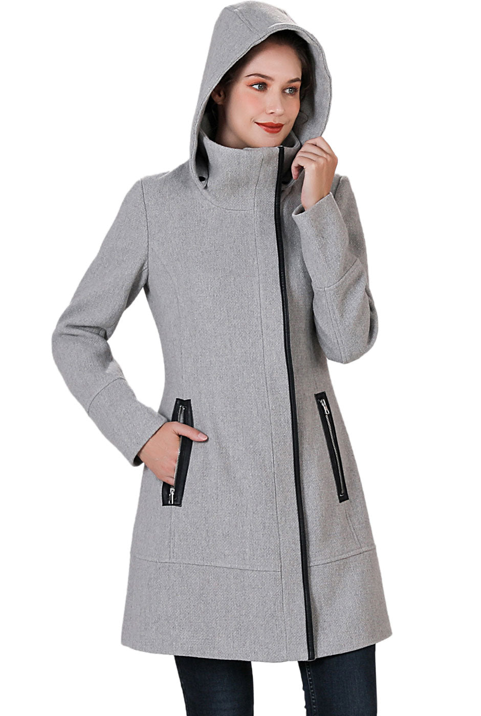 Hooded wool jacket online womens