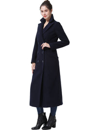 BGSD Women Fay Full Length Long Wool Pea Coat