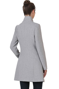 BGSD Women Sue Wool Stand Collar Walker Coat