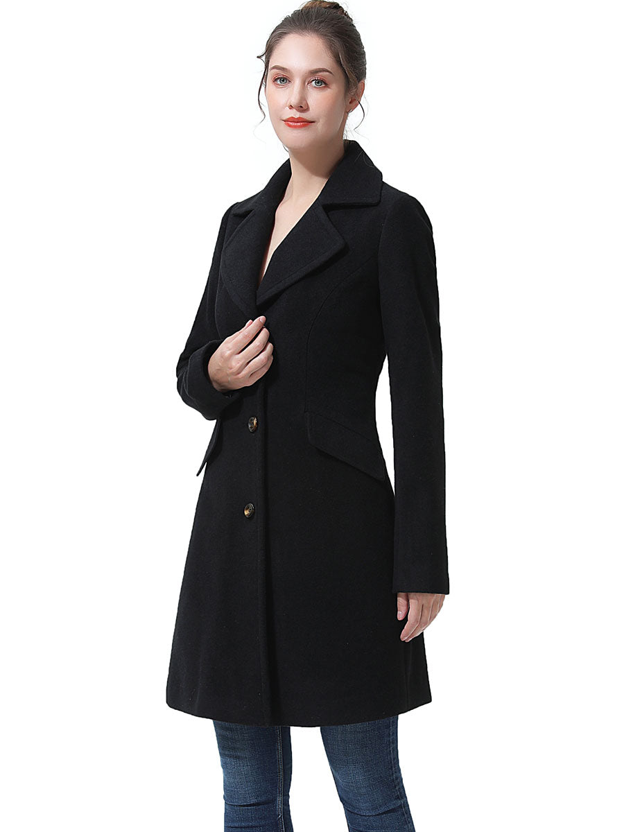 BGSD Women Ada Mid-Length Wool Walking Coat