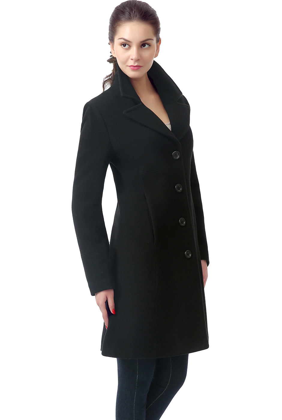 Womens black walking hot sale coat