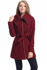 BGSD Women Robin Wool Fold Collar Coat