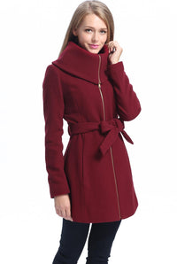 BGSD Women Robin Wool Fold Collar Coat