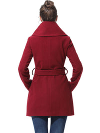 BGSD Women Aya Belted Wool Coat