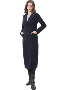 BGSD Women Vivian Double Breasted Wool Long Coat