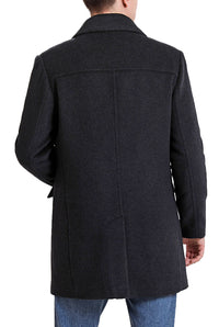 Landing Leathers Men Karl Cashmere Wool Blend Coat with Removable Bib