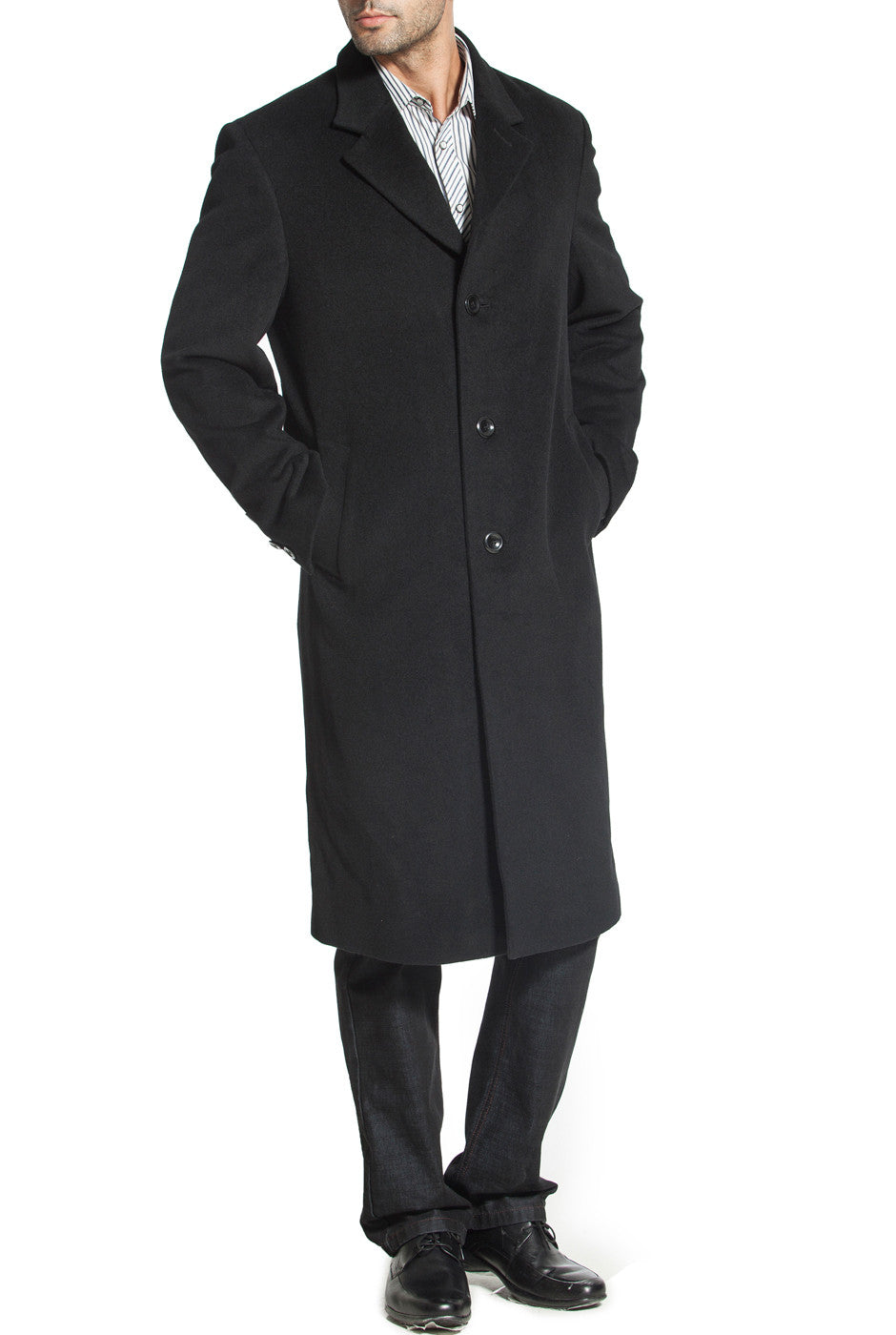 BGSD Men Henry Cashmere & Wool Blend Long Walking Coat