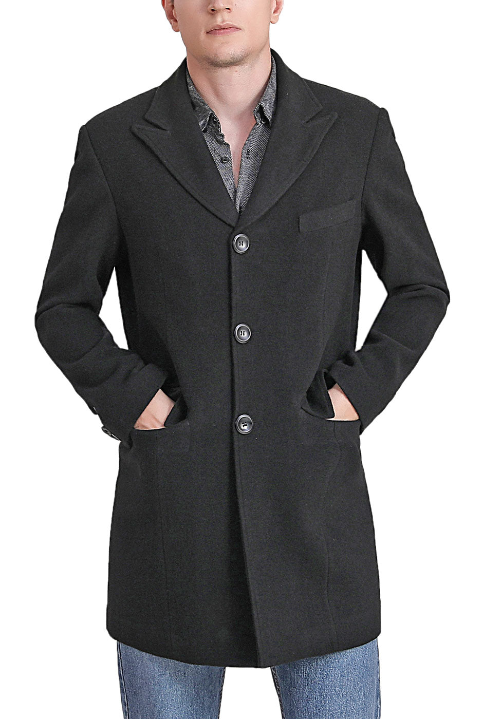 BGSD Men Marc Wool Blend Walker Coat