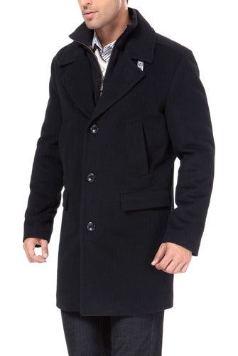 BGSD Men Steven Cashmere Blend Bibbed Walking Coat