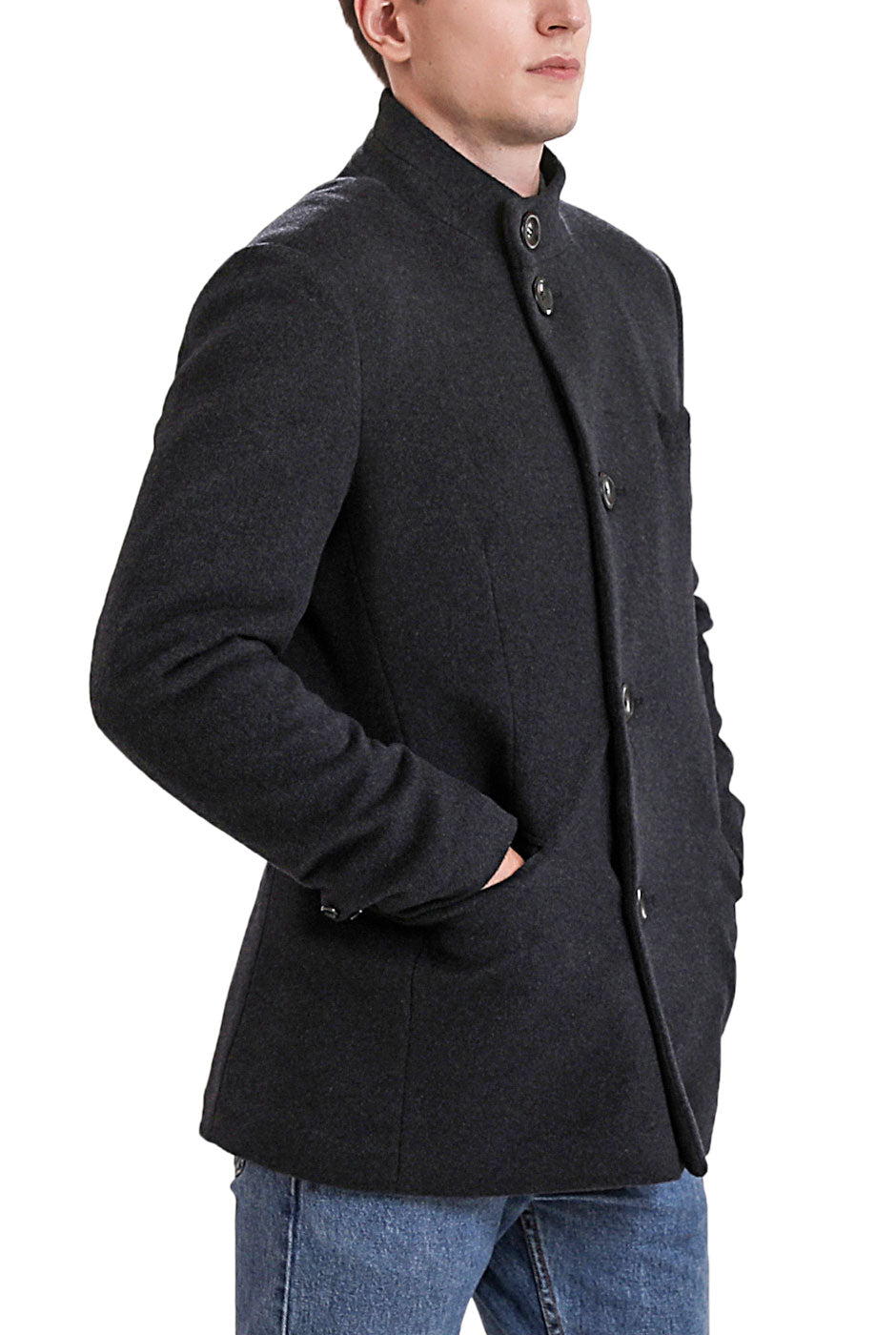 BGSD Men Perry Cashmere Wool Blend City Coat