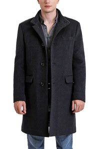 BGSD Men Jacob Cashmere Wool Blend Top Coat