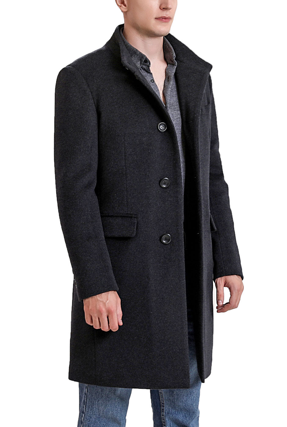 BGSD Men Jacob Cashmere Wool Blend Top Coat