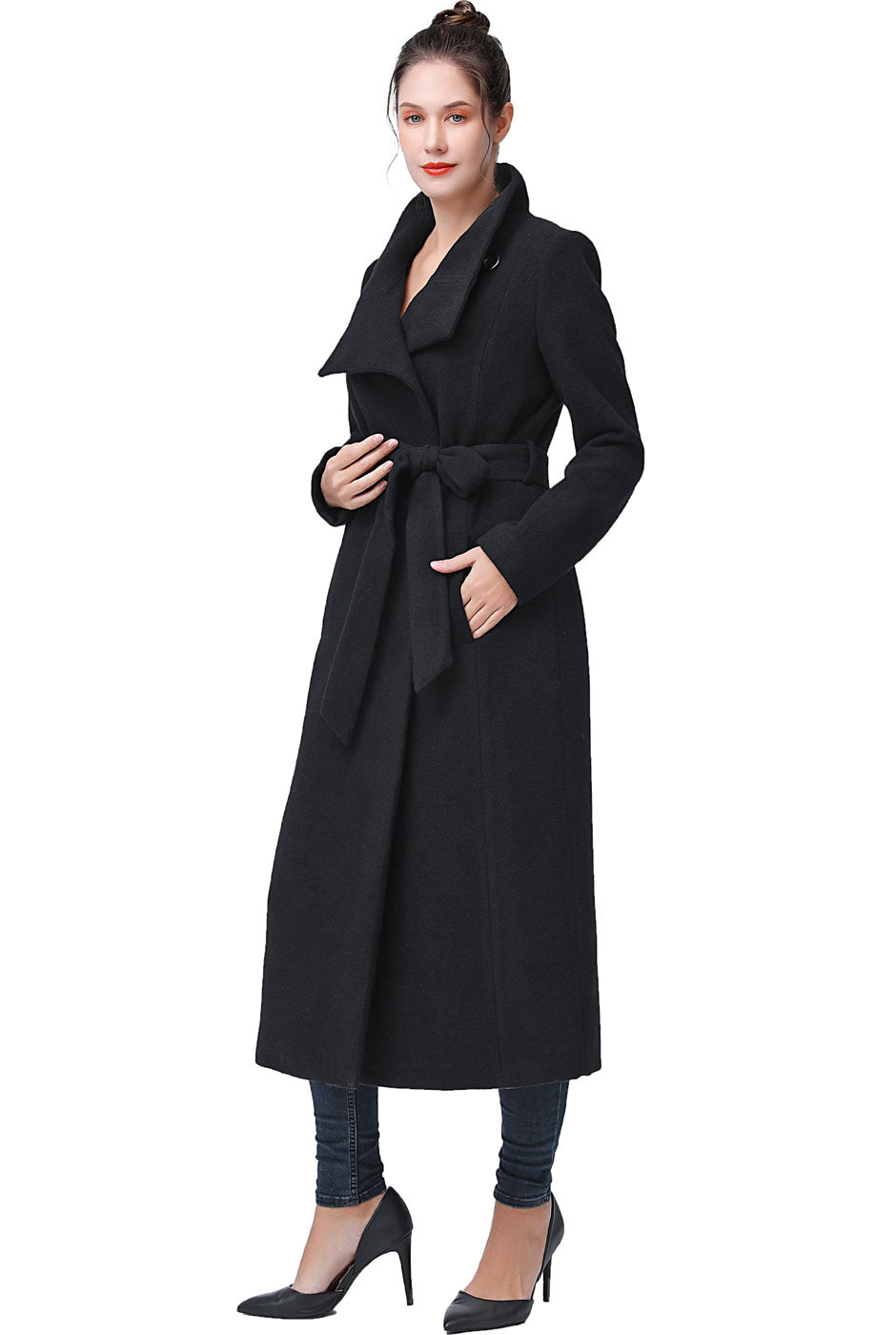 BGSD Women Mai Wool Long Trench Coat