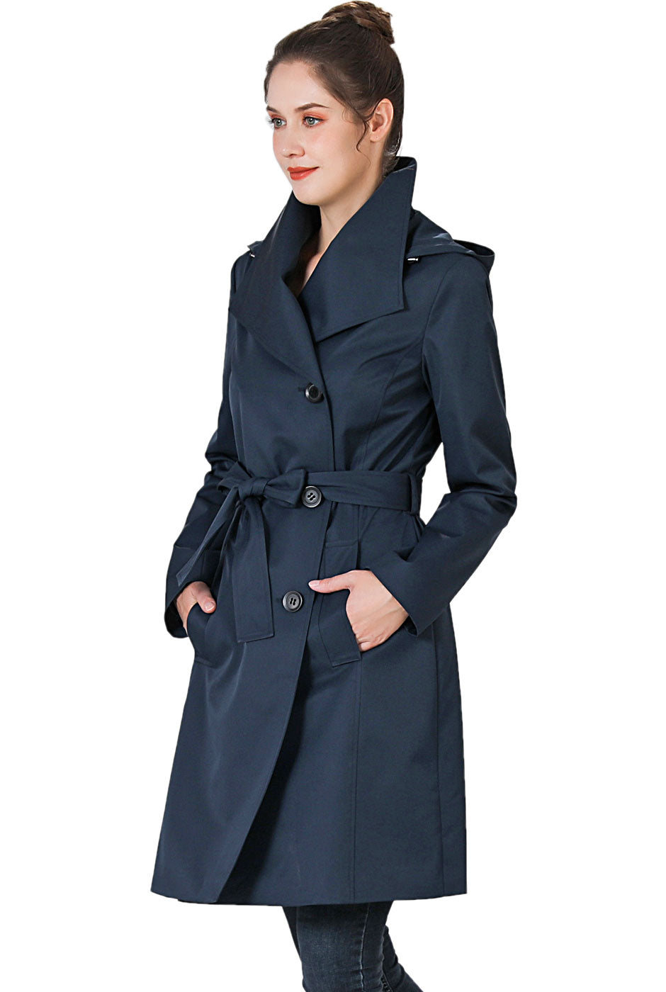 BGSD Women Jessie Waterproof Hooded Trench Coat