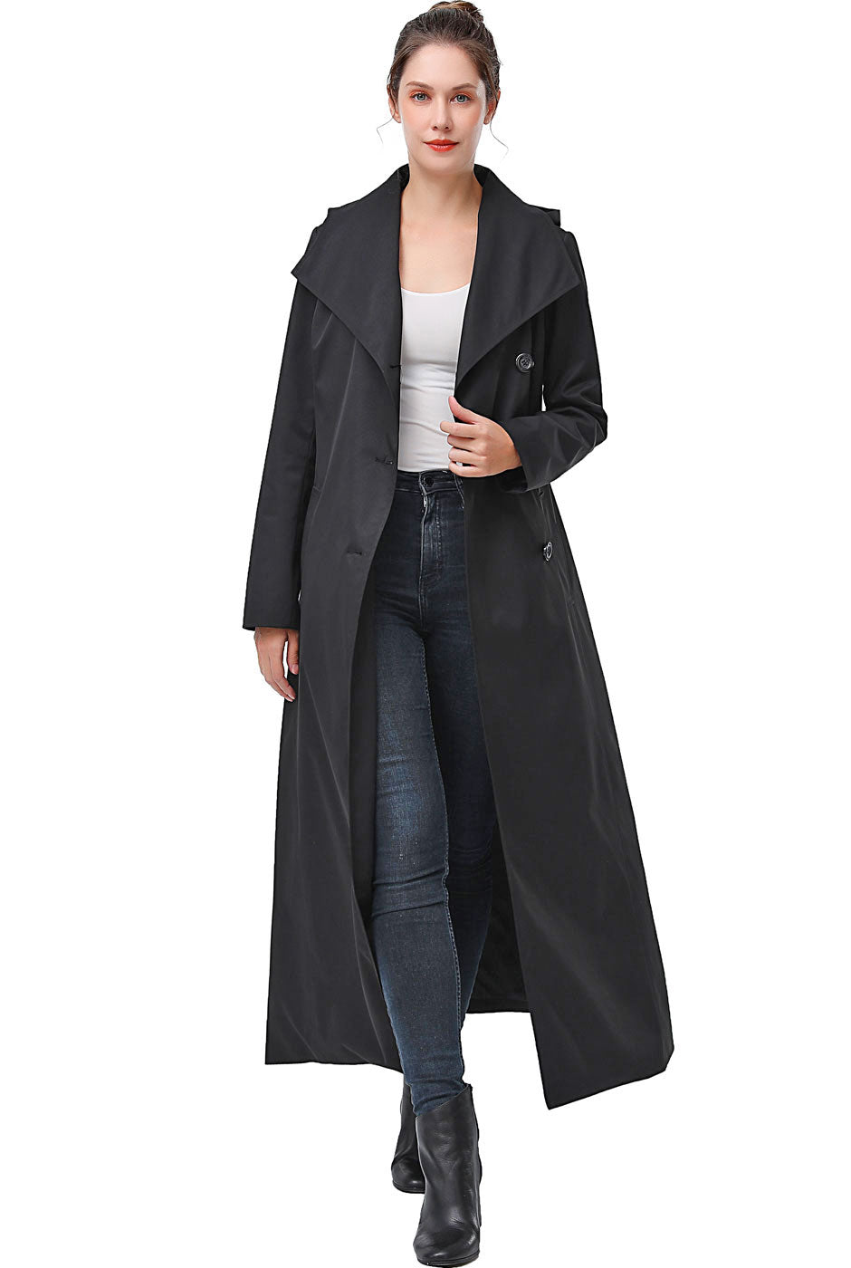 BGSD Women Jessica Waterproof Hooded Long Trench Coat