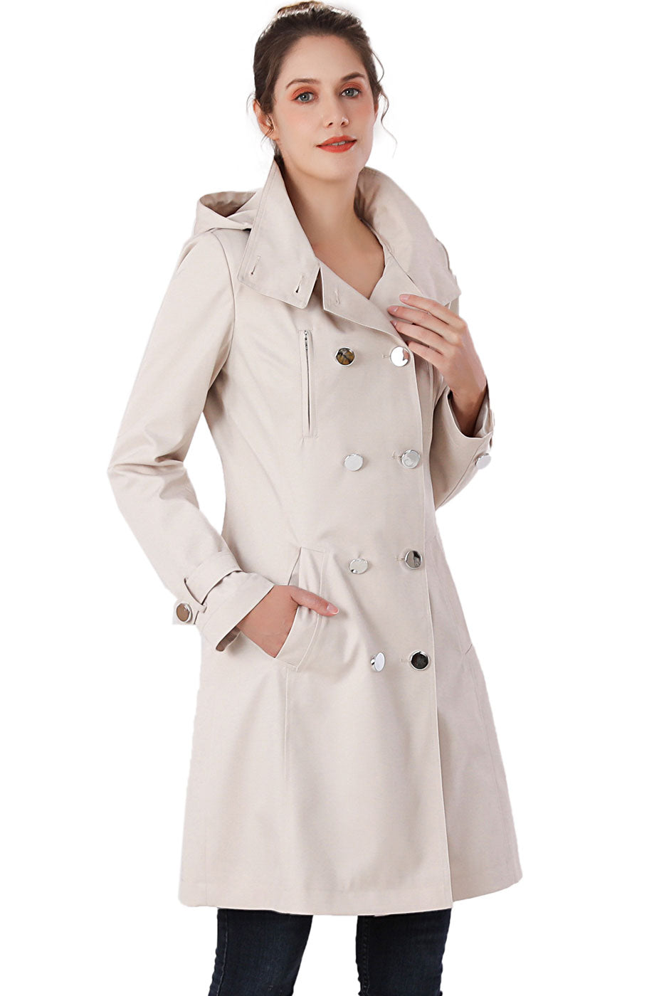 BGSD Women Amari Waterproof Hooded Trench Coat